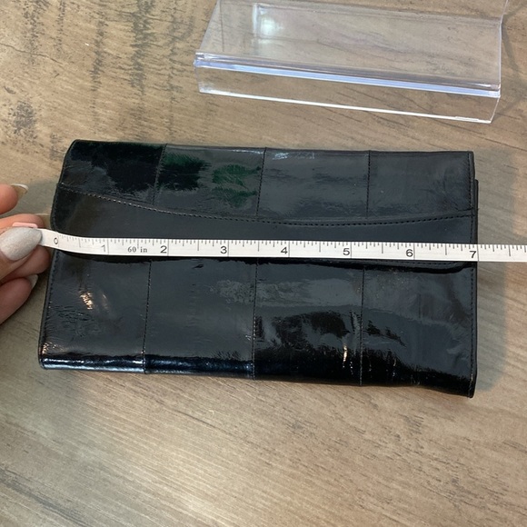 Vintage Black Eel Leather Clutch / Wallet - Picture 2 of 4